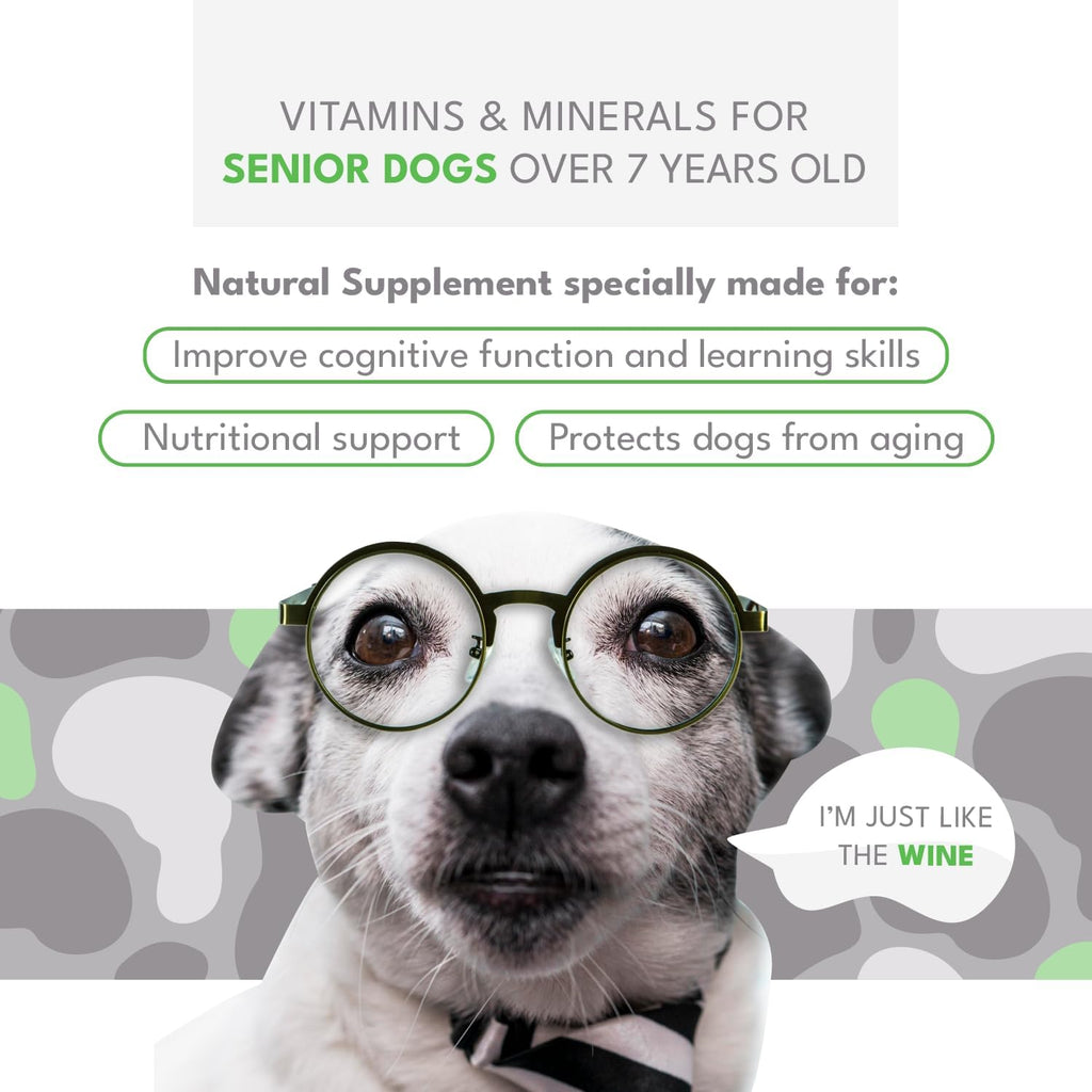 BIOSENIOR de Natural Pet by FNL: Suplemento Completo con Vitaminas y Minerales Esenciales para Perros Mayores de 7 Años