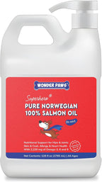Aceite de Salmón Premium para Perros - Omega 3 EPA y DHA - 128 oz Líquido
