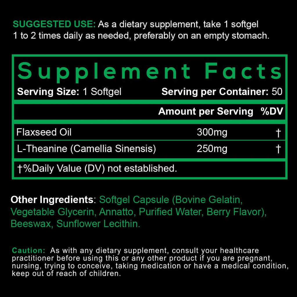 Smarter L-Teanina 250mg - 150 Cápsulas Blandas (3 Envases)