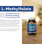 BioActive Vitamin B Complex - Complejo B Metilado con Metilfolato y 3 Formas de B12 - Triquetra Health