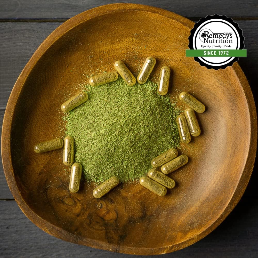 Remedy’s Nutrition Hoja de Menta Piperita – 1000 mg, 60 Cápsulas Veganas – Suplemento Herbal