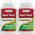 Best Naturals Polvo de Raíz de Remolacha 500 mg - 180 Cápsulas (Pack de 2)