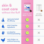 Native Pet Chews para Piel y Pelaje - Omega 3 para Perros - 60 unidades