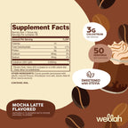 Wellah Colostrum Sabor Mocha Latte (50 raciones) - Endulzado con Stevia, 3g de Calostro por Ración, Complemento Alimenticio