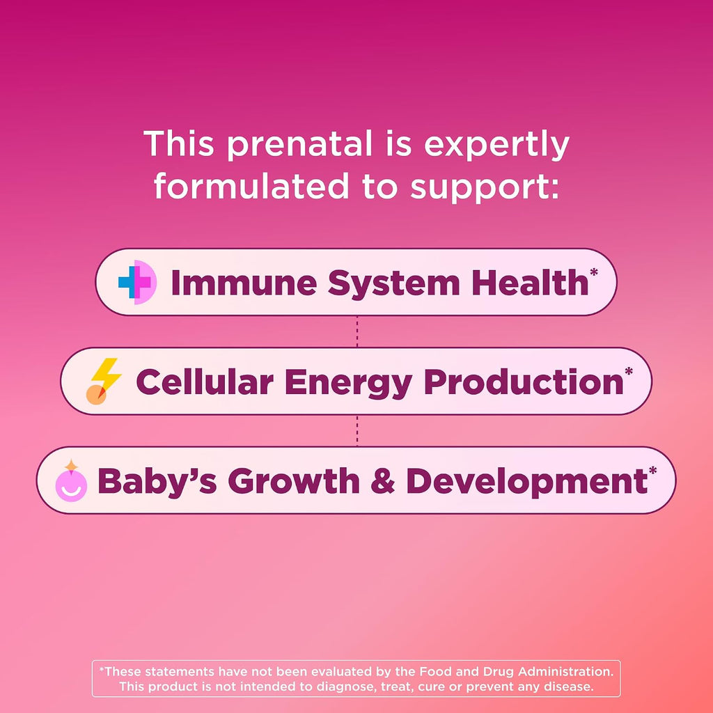 OLLY Prenatal Multivitamínico Gomitas, Ácido Fólico y DHA, 60 unidades