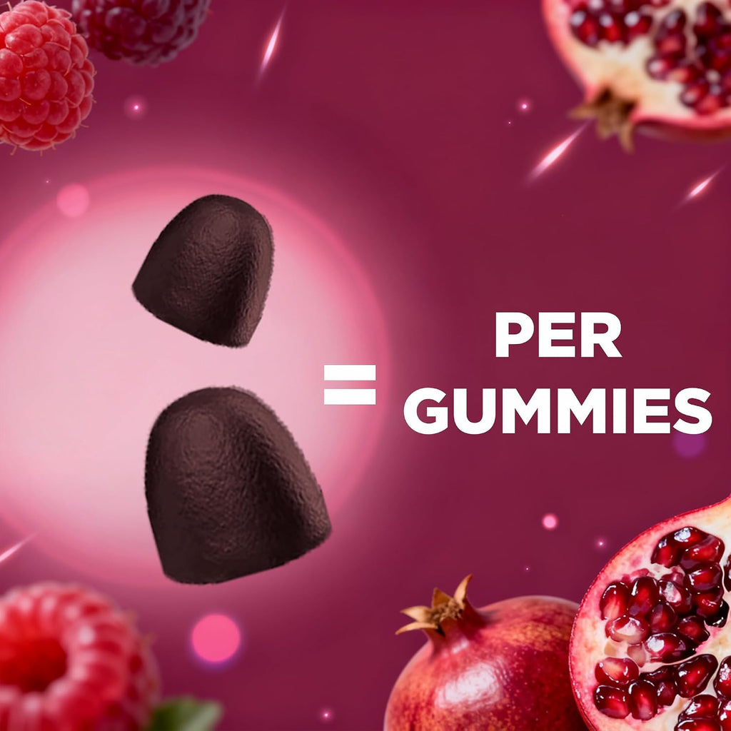 Vitamatic Gominolas de Remolacha con B6, B12, Semilla de Uva, Granada y Niacinamida – 60 Gominolas