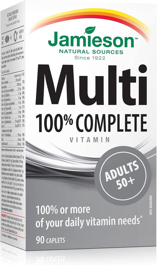 Jamieson Multi 100% Completo - Multivitamínico para Adultos 50+ - 90 Comprimidos