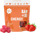 SAM+LEO Gominolas de Complejo B con Biotina para Niños y Adolescentes - Sin Cafeína - Sabor Fresa (60 uds)