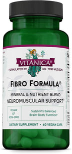 Vitanica FibroFormula - Suplemento para la Relajación Neuromuscular y el Alivio del Malestar con 5-HTP, PEA, Azafrán y Magnesio - Vegano - 60 Cápsulas