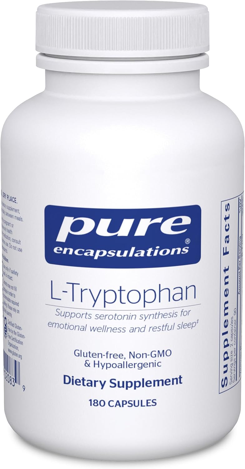 Pure Encapsulations L-Tryptophan | Aminoácido para la Relajación y el Sueño | 180 Cápsulas