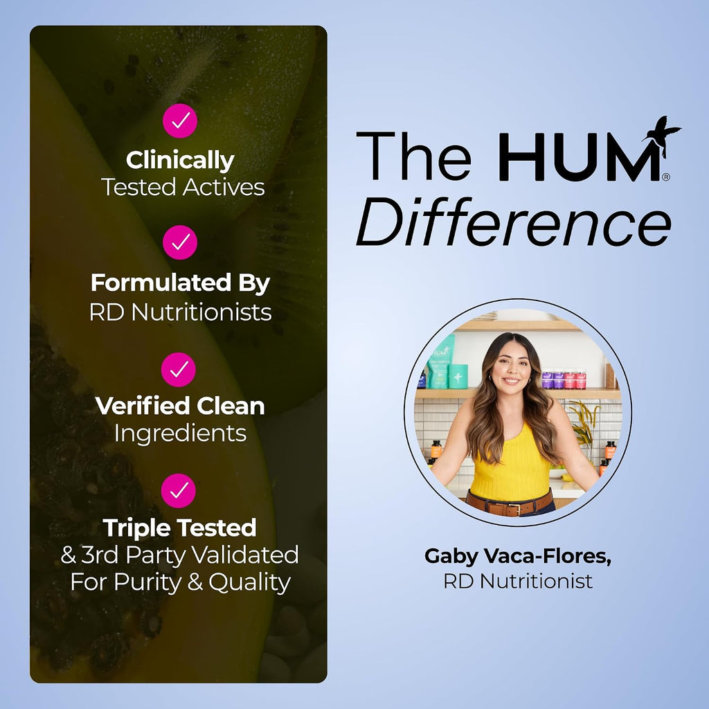 HUM Mighty Night - Suplemento Nocturno para el Sueño y el Cuidado de la Piel, 60 Cápsulas Veganas