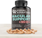 Visual Advantage® Macular Support + Meso-Z – Complemento Ocular con Antioxidantes Triples para Protección Avanzada Frente a Pantallas Digitales (60 Comprimidos)