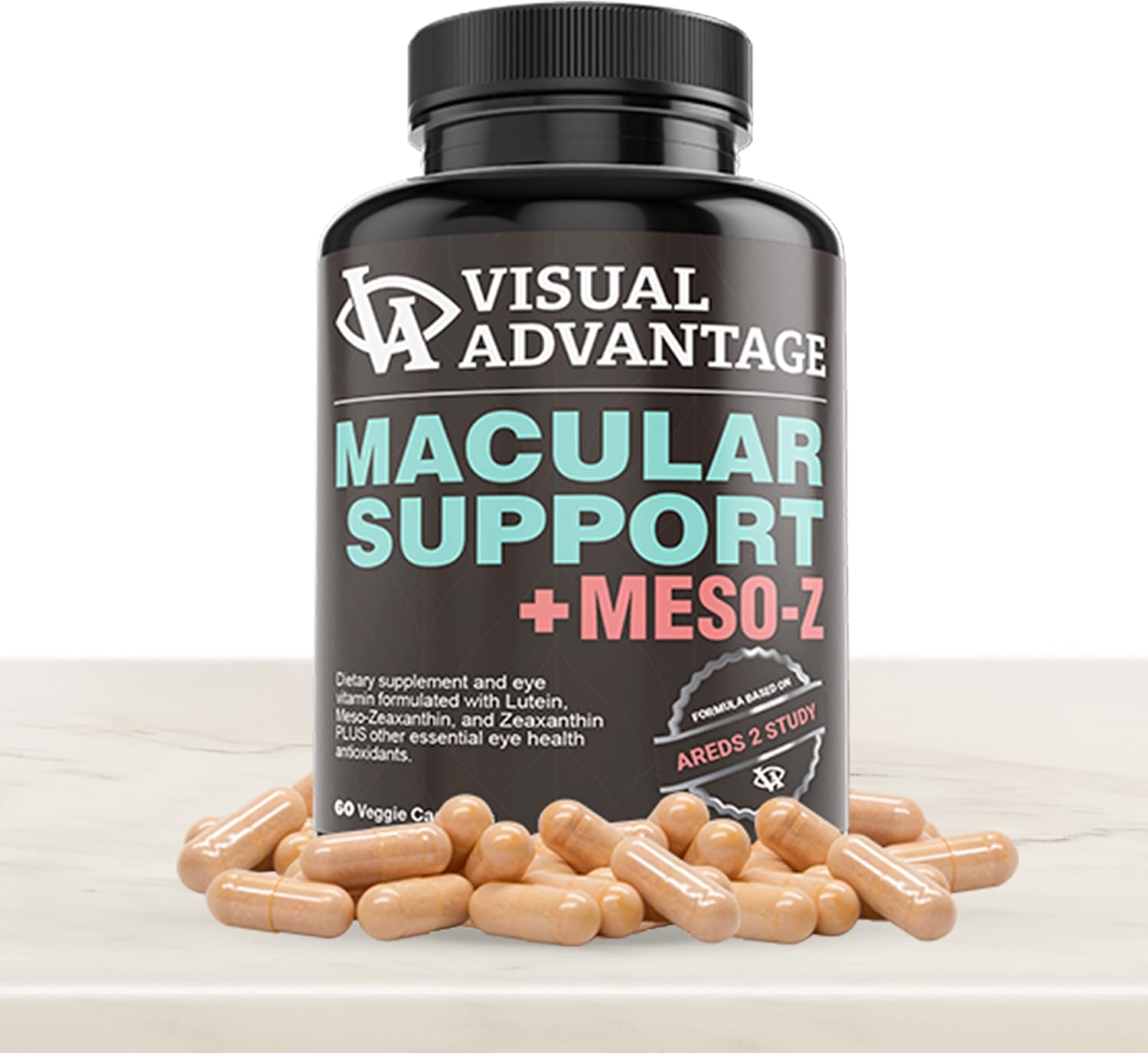 Visual Advantage® Macular Support + Meso-Z – Complemento Ocular con Antioxidantes Triples para Protección Avanzada Frente a Pantallas Digitales (60 Comprimidos)