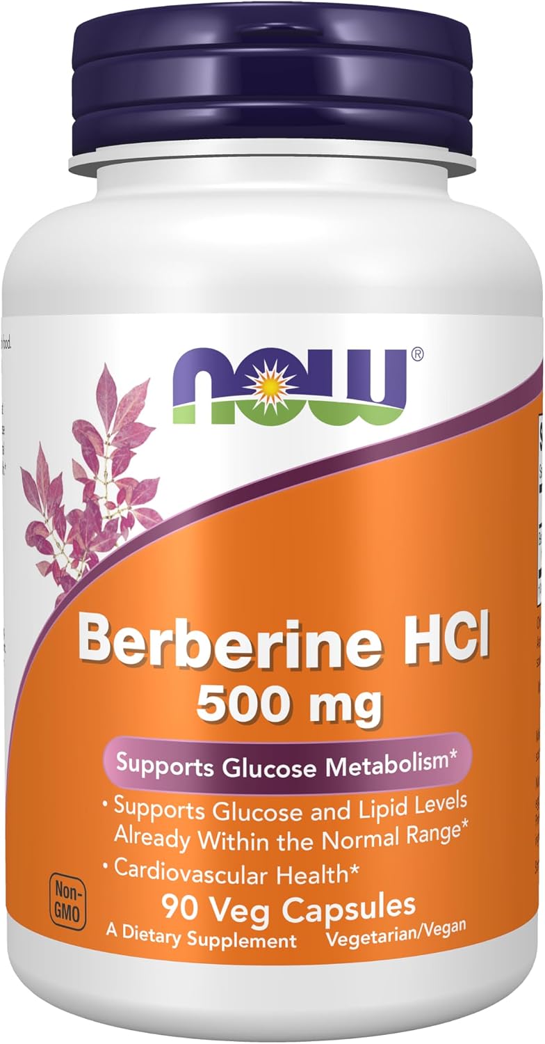 Now Supplements Berberine HCL 500 mg 90 Cápsulas Vegetales