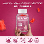 Natural BBL Gummies for Women Natural Curve, 60 Count Bear Shape Booty Gummies with Herbal Extracts & Multivitamins, Berry Flavor
