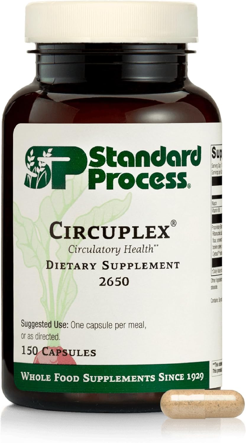 Standard Process Circuplex - Complemento para la Salud Vascular y Nerviosa con Niacina y Vitamina B6 - Sin Lácteos - 150 Cápsulas