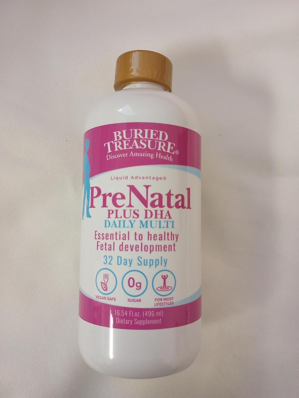 Buried Treasure Prenatal Plus DHA Complete - Liquid Prenatal Supplement with DHA and Iron
