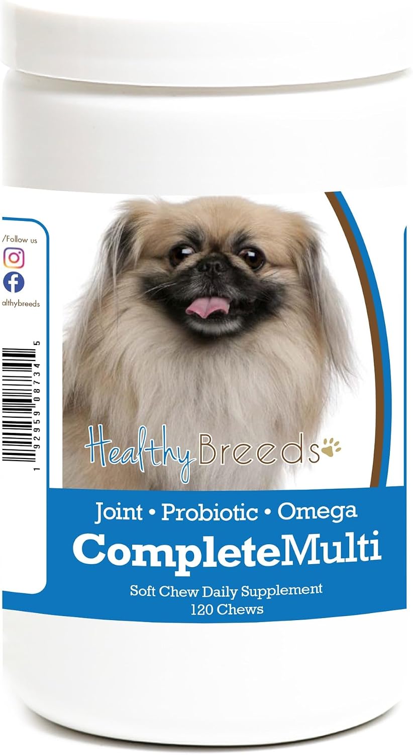 Healthy Breeds Pug Multivitamínico Todo en Uno Bocaditos Blandos (120 uds.)