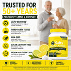 C-Salts Buffered Vitamin C Powder - Vitamina C en Polvo Orgánica, Suave para el Estómago, 84 Dosis (Lemon Lime, 227g)
