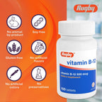 Vitamina B12 500 mcg - Complemento Sin Gluten, 100 Comprimidos