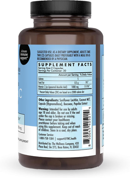 The Wellness Company Vitamina C Liposomal – – Contribuye a la formación normal de colágeno para el funcionamiento – Image 3