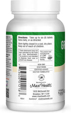 Maxi Health Super Greens Cápsulas – 180 Comprimidos con Espirulina, Trigo, Cebada y Chlorella