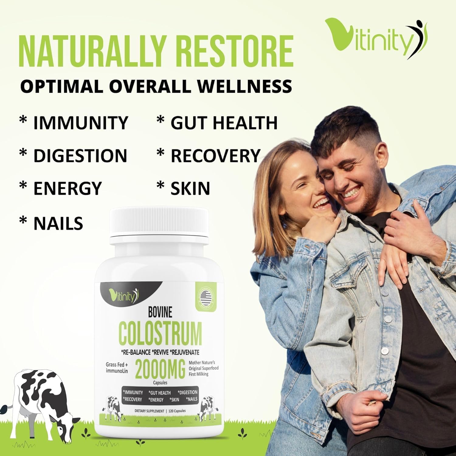 VITINITY Calostro Bovino en Cápsulas - 120 Cápsulas