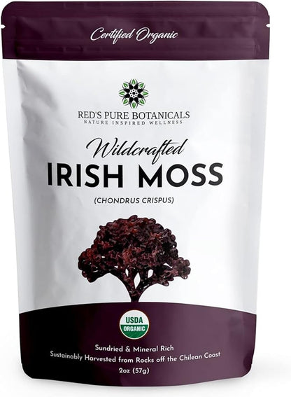 Red's Pure Botanicals Irish Sea Moss – Yodo: El yodo contribuye a la producción normal de hormonas tiroideas y al – Image 1