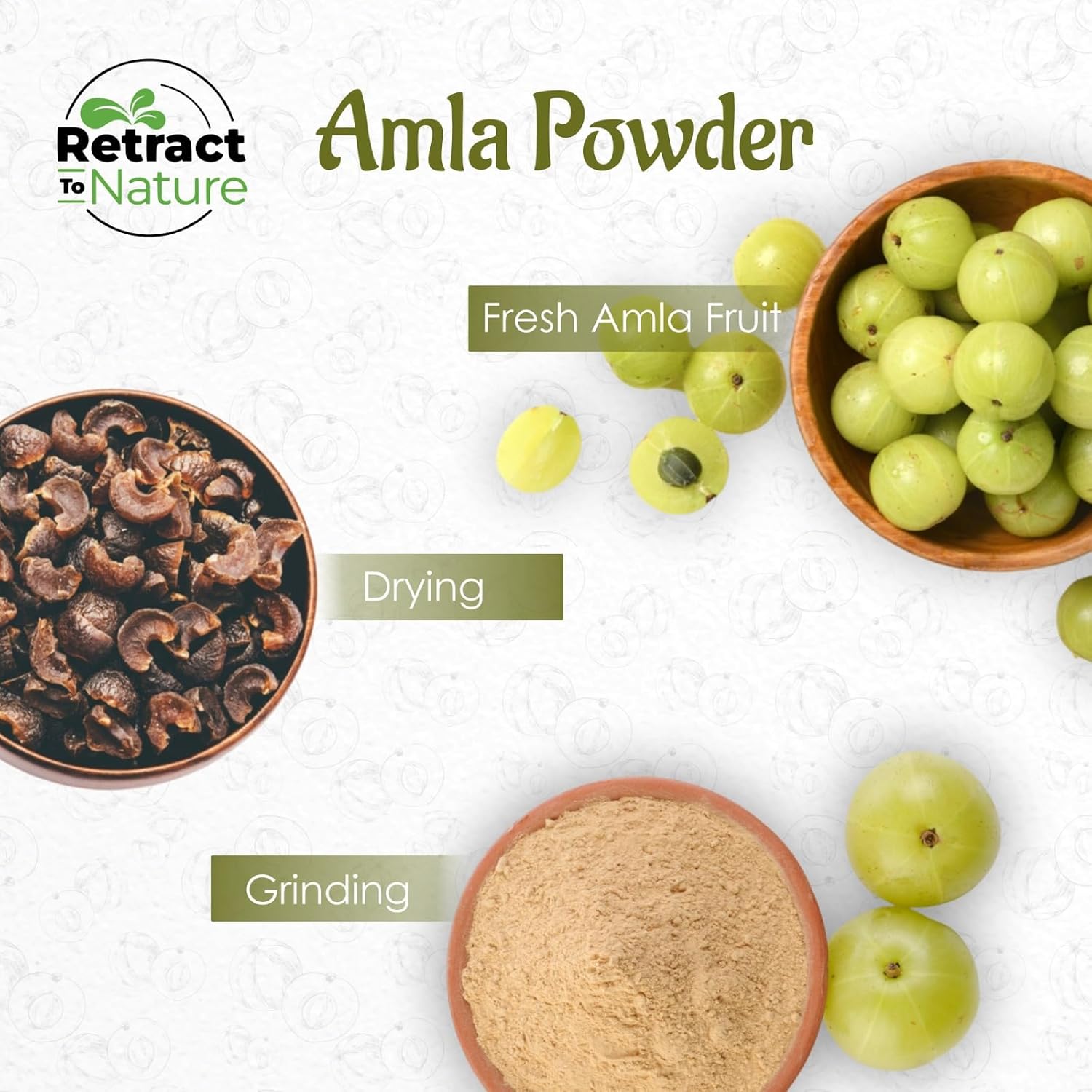 Retract To Nature Amla Powder (Amalaki) - 16 oz, Fuente Natural de Vitamina C del Himalaya