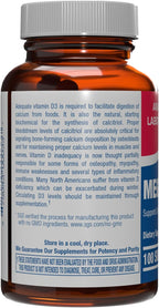 Vitamina D3 1000IU – Fórmula Clínica, Alta Absorción – 100 Cápsulas