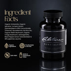 Alitura Revitalize - Suplemento Orgánico de Ashwagandha y Cúrcuma - Energía Natural, Estado de Ánimo y Recuperación para Hombres y Mujeres - 60 Cápsulas