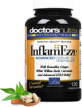InflamEzze - Suplemento de Cúrcuma, Curcumina y Jengibre - Sin Gluten (120 Cápsulas)