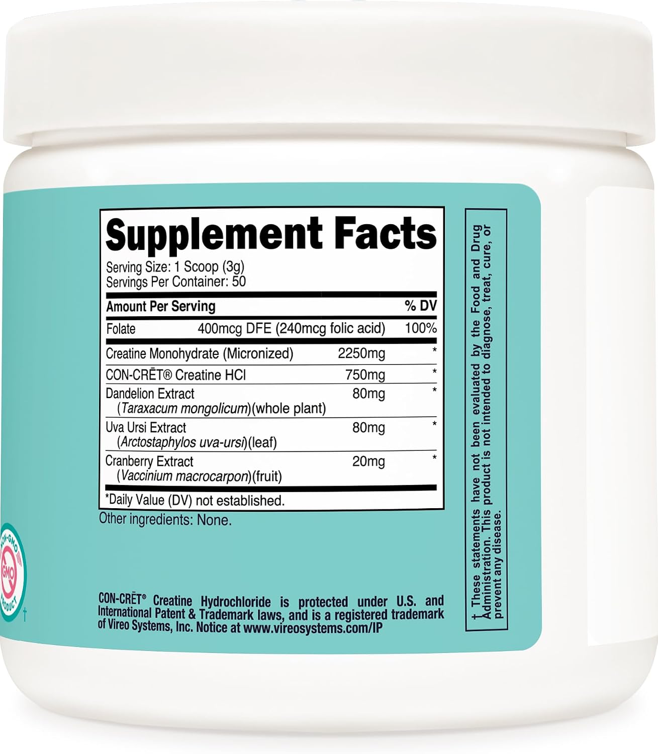 Nutricost Creatina Monohidrato en Polvo Micronizada para Mujeres, Sin Sabor, 50 Porciones - Vegetariana, No GMO, Sin Gluten