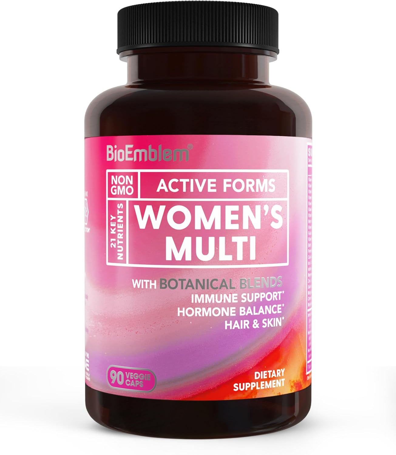 BioEmblem Multivitamínico para Mujeres - Completo Diario con Vitaminas, Minerales, Colágeno y Extractos Vegetales - 90 Cápsulas
