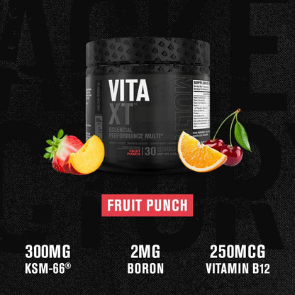 Jacked Factory Vita XT Performance Vitamin Powder - Multivitamínico en Polvo para Hombres, Sabor Fruit Punch, 30 Servicios – Image 2