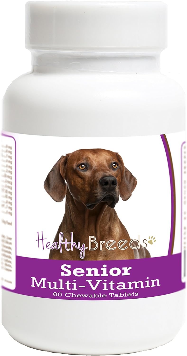 Healthy Breeds Rhodesian Ridgeback Multivitamínico Senior para Perros, 60 Tabletas
