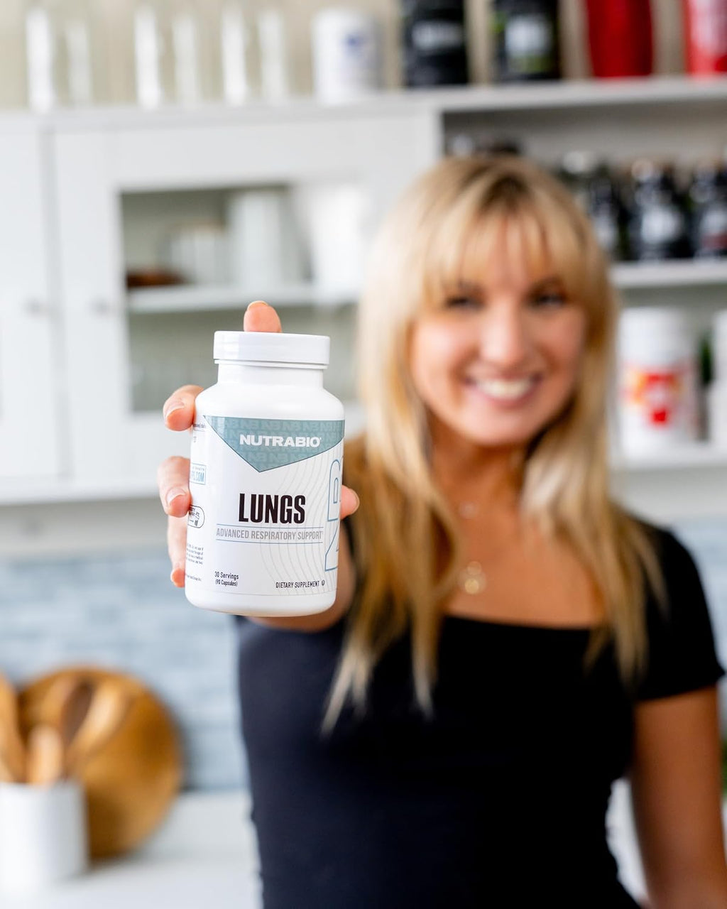 NutraBio Lungs - Suplemento Respiratorio con Immuno-LP20 y Extractos Naturales (90 Cápsulas)