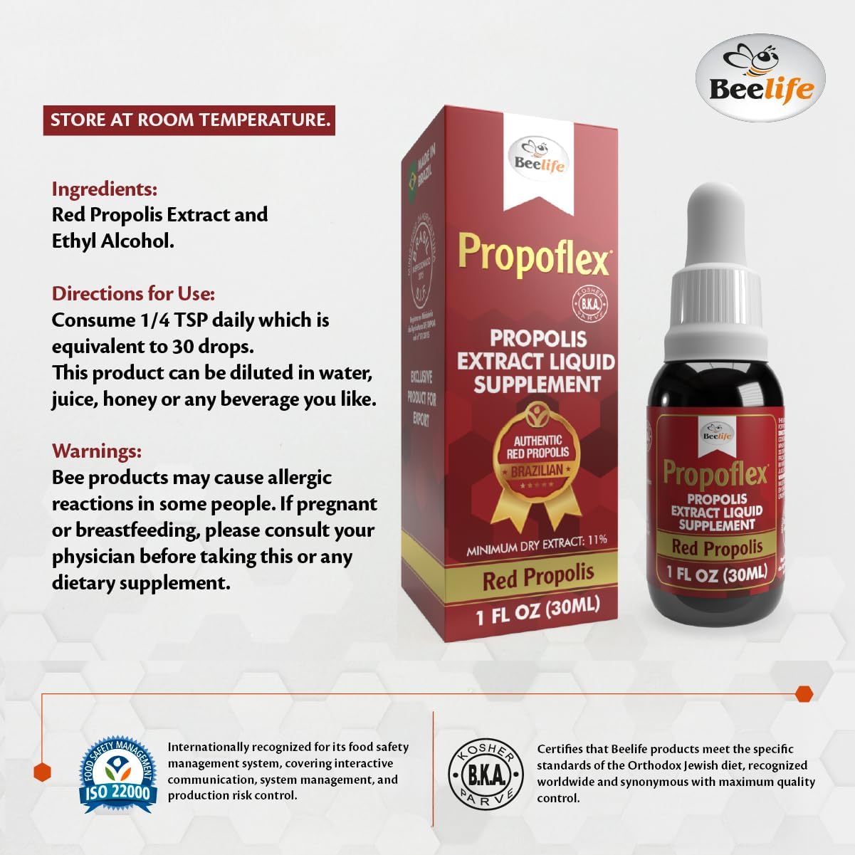 Beelife Red Bee Propolis Extract - Extracto Puro de Propóleo Rojo (30 ml)
