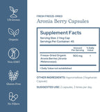 Eclectic Institute Cápsulas de Aronia Orgánica Liofilizada Cruda - 90 Cápsulas (450 mg)