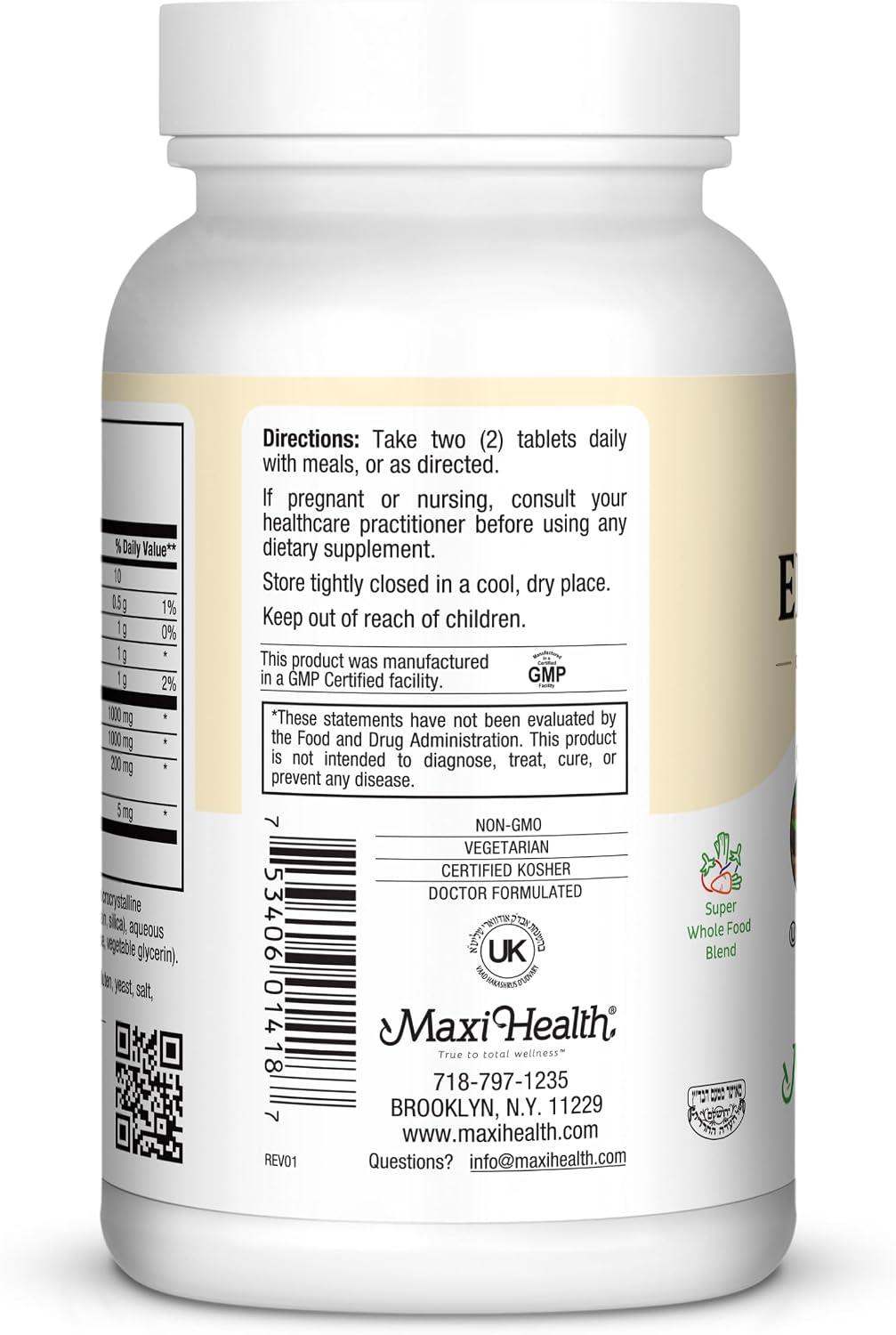 Maxi Health Max Energee - 180 comprimidos - Potenciador natural de energía y resistencia