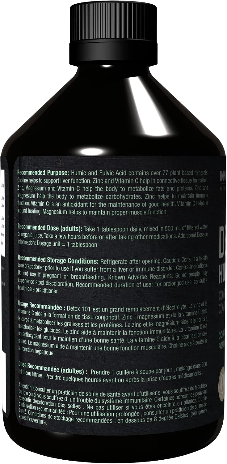 INNOTECH Nutrición Desintoxicante 101 con Ácido Húmico y Fúlvico, Acai y Té Verde - 500 ml