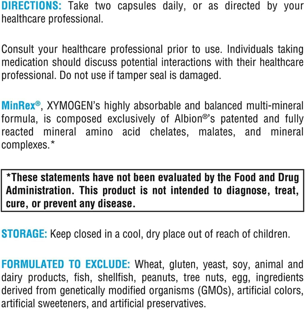 XYMOGEN MinRex Multimineral Complex - 120 Capsules