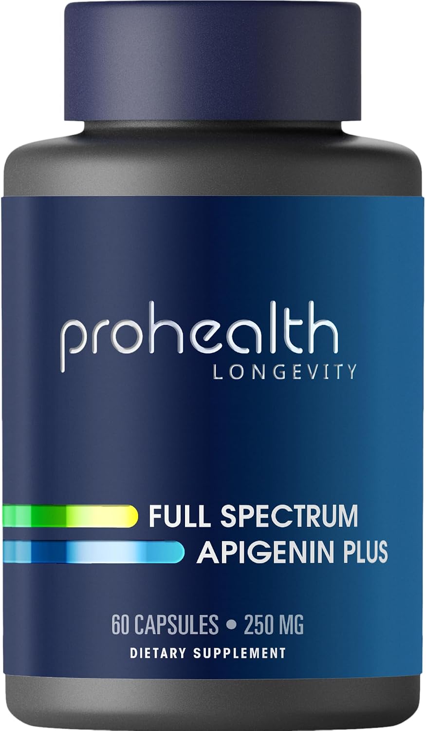 ProHealth Full Spectrum Apigenin Plus | 60 Cápsulas | Apigenina de Origen Vegetal con Perejil y BioPerine® para el Apoyo de NAD+, Sueño y Envejecimiento Saludable | Fabricado en EE. UU., Analizado en Laboratorio