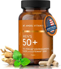 Mt. Angel Vitamins - Multivitamínico Diario para Hombres 50+ con Hierro, Calcio y KSM-66 Ashwaganda, 60 Cápsulas