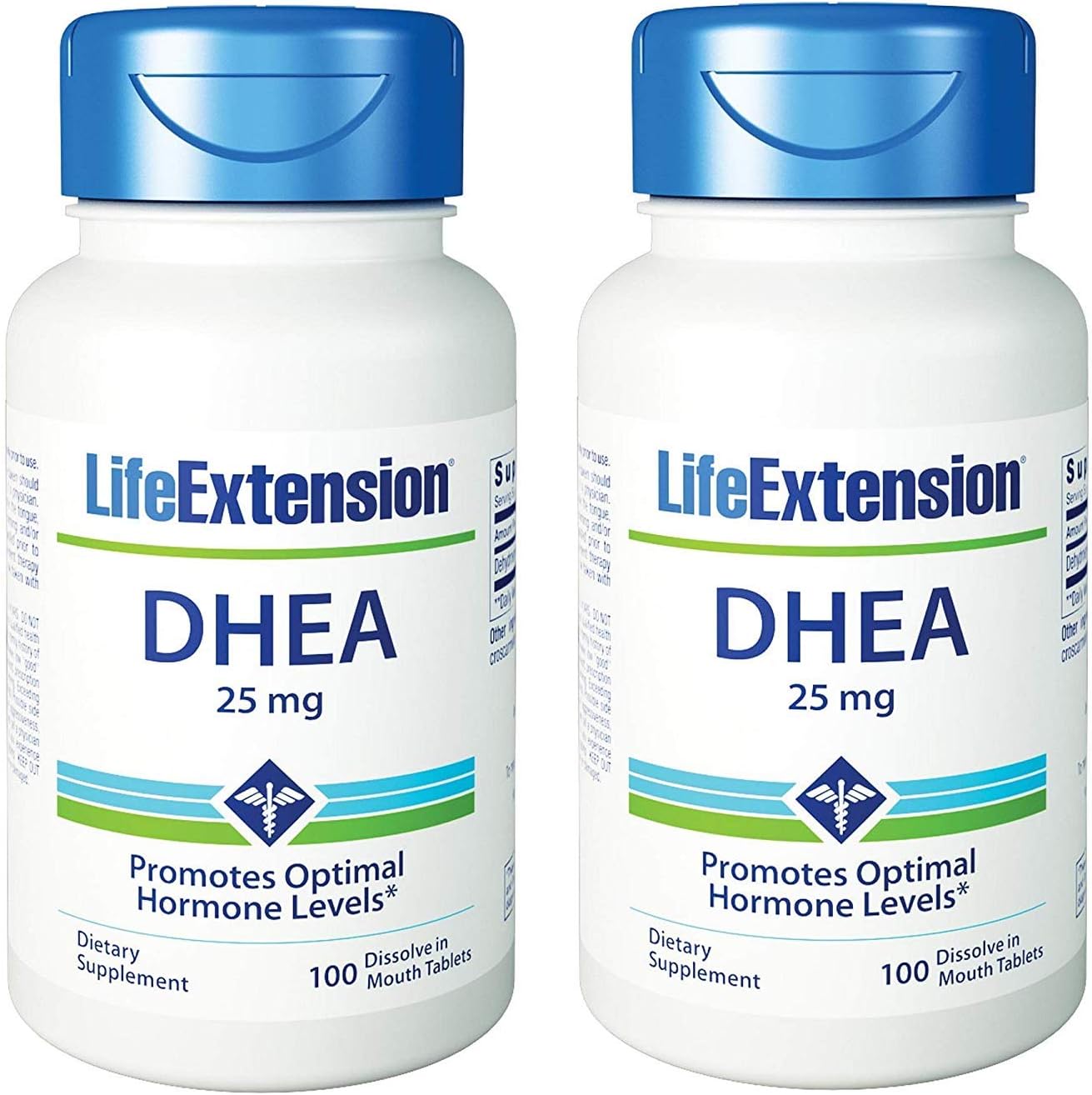 Life Extension DHEA 25 mg, 100 tablets (2-Pack)