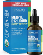 Vitamina B12 Líquida Orgánica - Metilcobalamina - 30 Dosis - Sabor Fresa