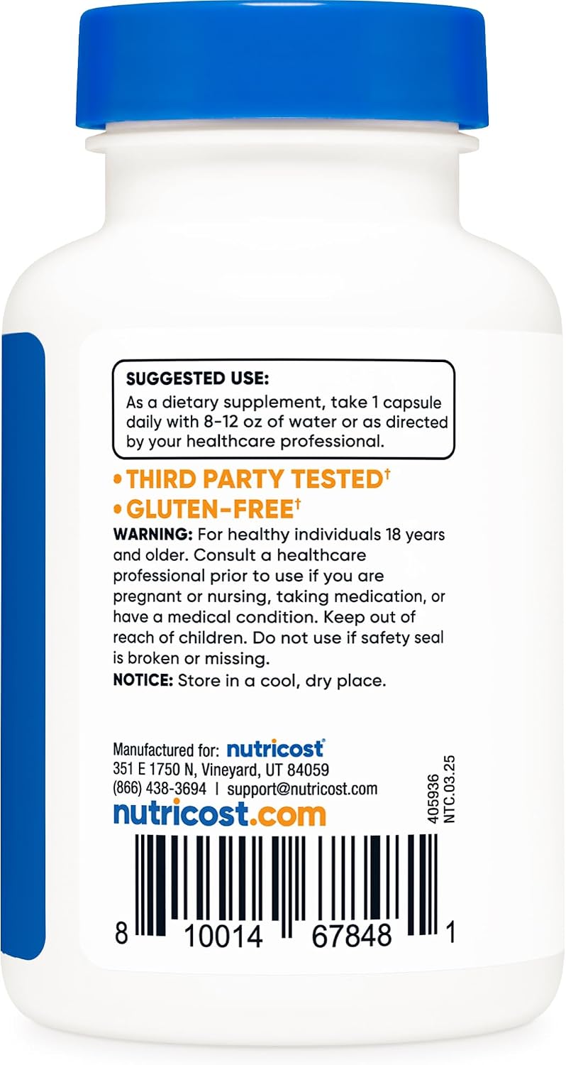 Nutricost Vitamina B12 (Metilcobalamina) 1000mcg, 120 Cápsulas - Vegetariano, Sin OGM y Sin Gluten