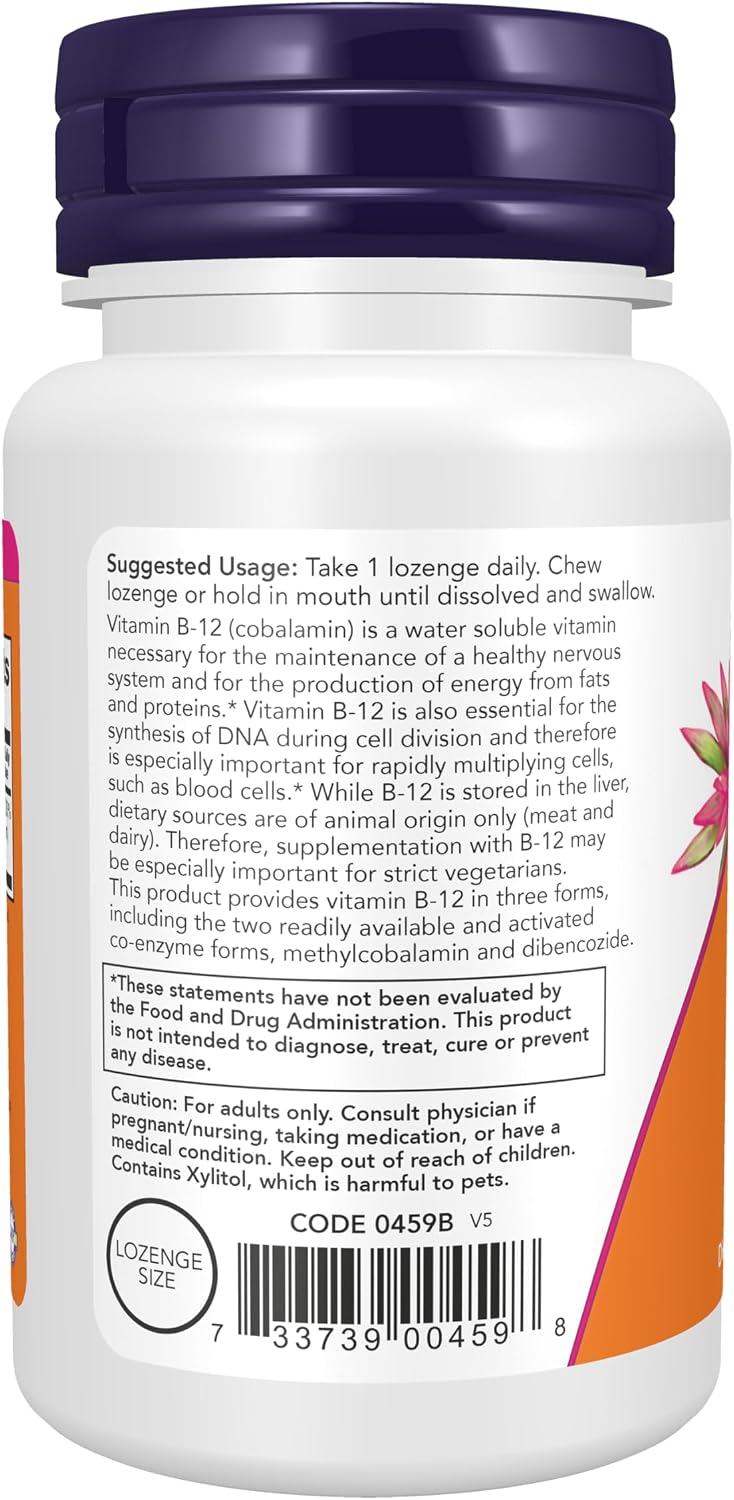 NOW Foods B-12 2.000 mcg - 100 Pastillas
