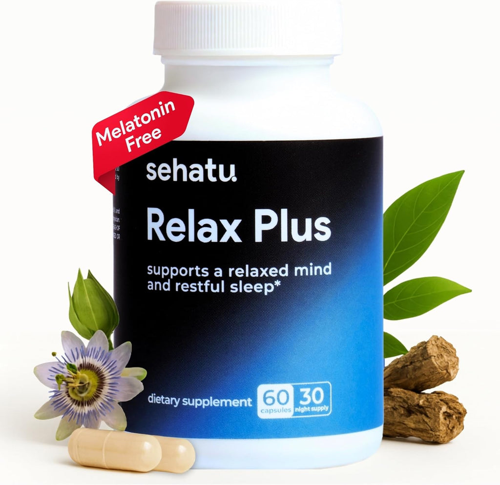 SEHATU Relax Plus - Suplemento para el estrés y el sueño reparador | 60 cápsulas