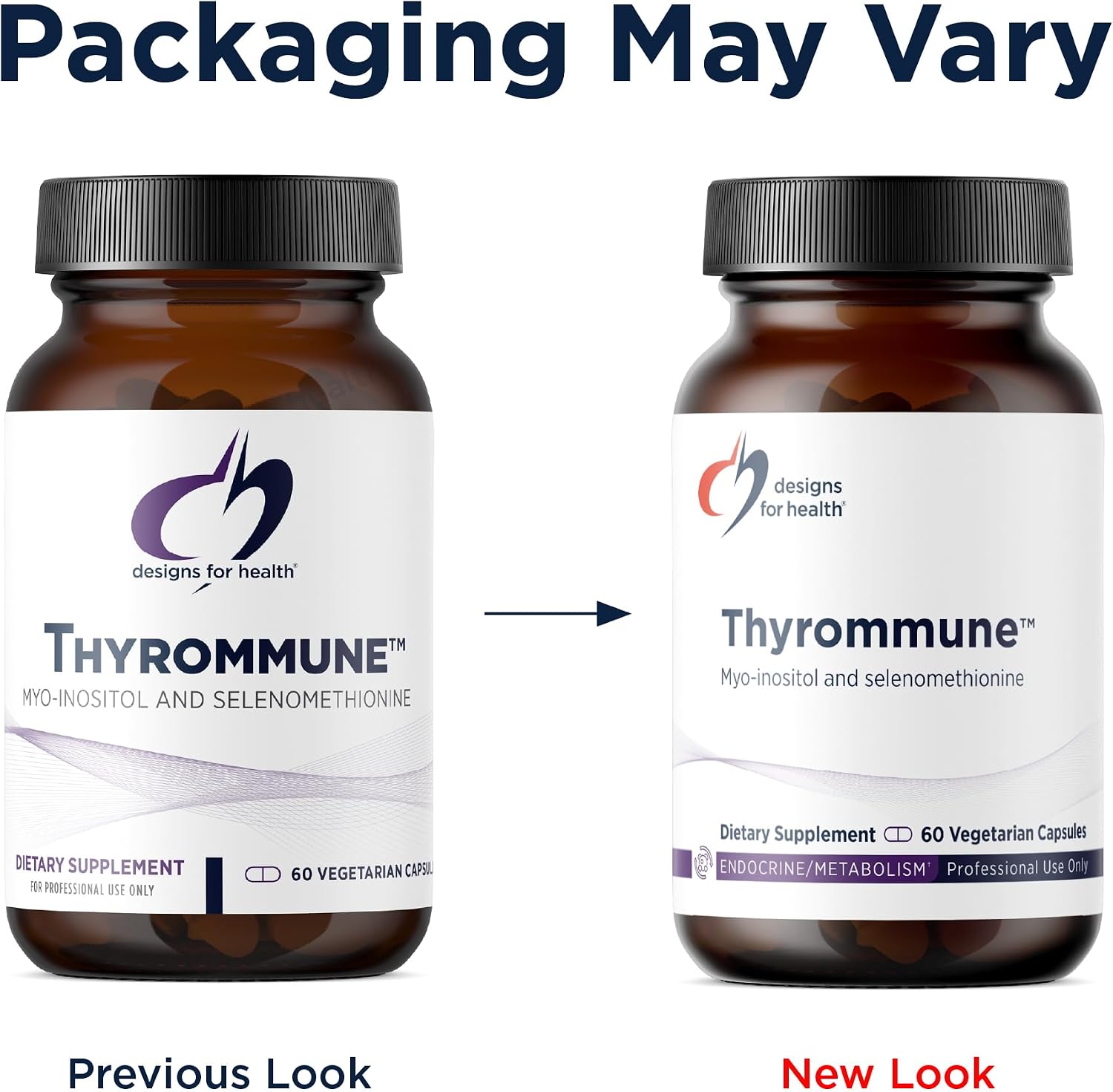 Designs for Health Thyrommune - Complemento para la tiroides con Selenio (Selenometionina) + Myo-Inositol - Vegano y sin gluten (60 cápsulas)